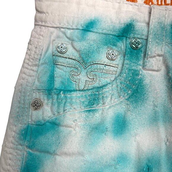 Reworked Rock Revival Liberati Denim Shorts (29) - Picture 3 of 11